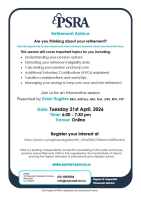 26SPR96 PSRA Retirement Advice