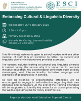 NEPS ESCI: Embracing Cultural and Linguistic Diversity 