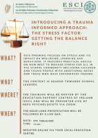 NEPS Webinar: Introducing a Trauma Informed Approach: The Stress Factor - Getting the Balance Right (PRIMARY)