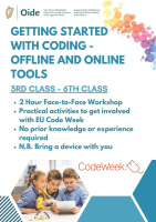 Getting started with coding offline and online tools: 3rd - 6th class - F2F